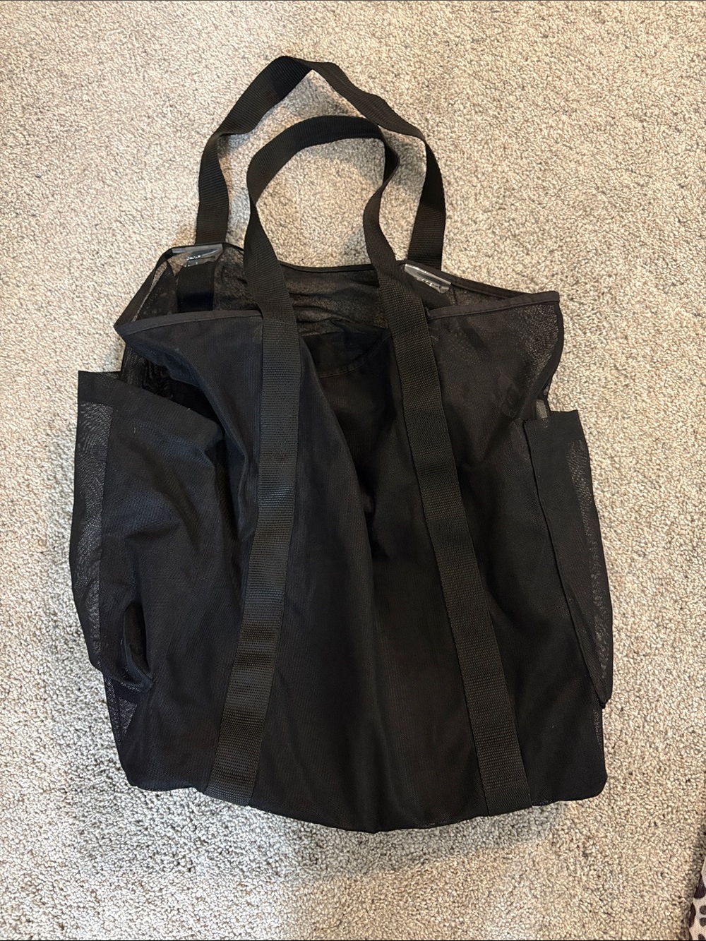 Bundle of 3 Target mesh black & leopard beach pool bag tote & 3 travel mesh bags - Picture 6 of 7